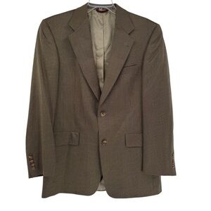 Hart Schaffner Marx Mens Size 38R Wool Blazer Sport Coat Suit Jacket Green/gold